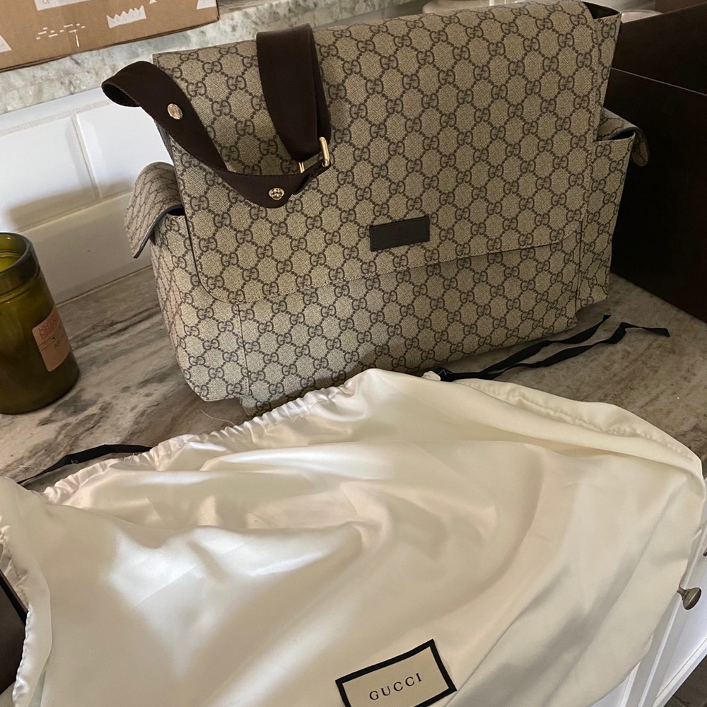 Gucci GG Supreme Diaper Bag NEW